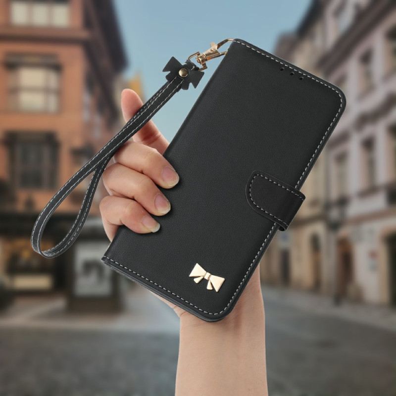 Lederhüllen Samsung Galaxy S25 Fe Handyhülle Dekorative Schleife