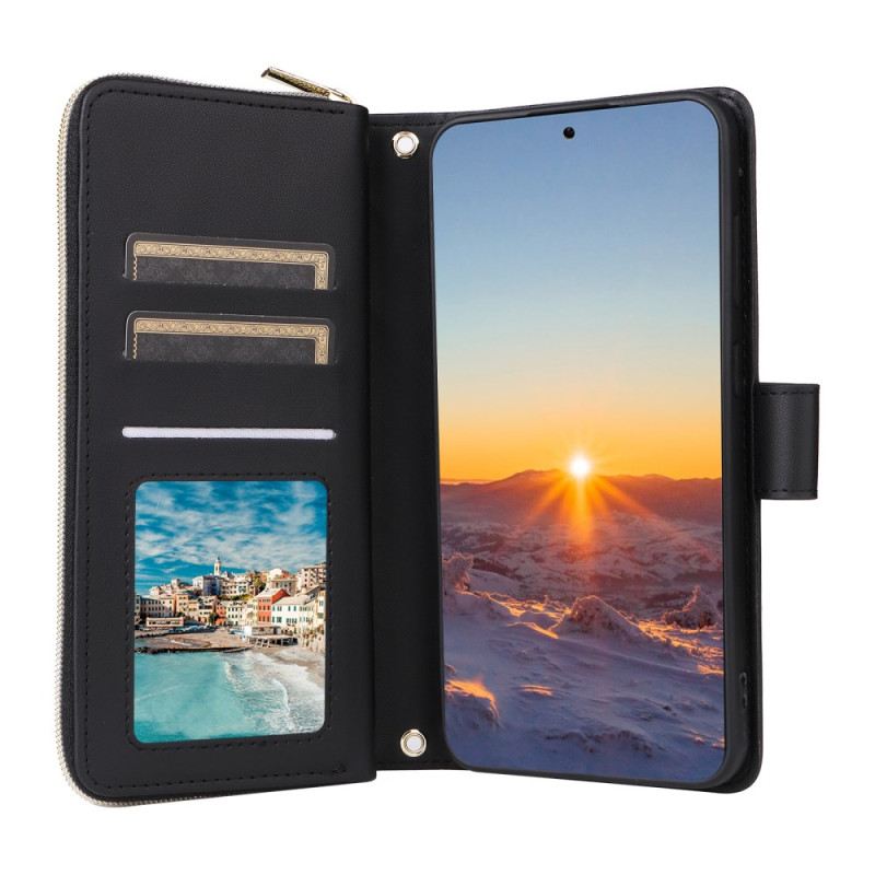 Lederhüllen Samsung Galaxy S25 Fe Handyhülle Gesteppt Mit Riemen Und Schulterriemen