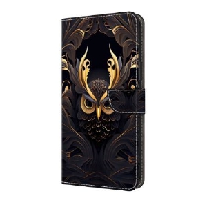 Lederhüllen Samsung Galaxy S25 Fe Handyhülle Goldene Eule