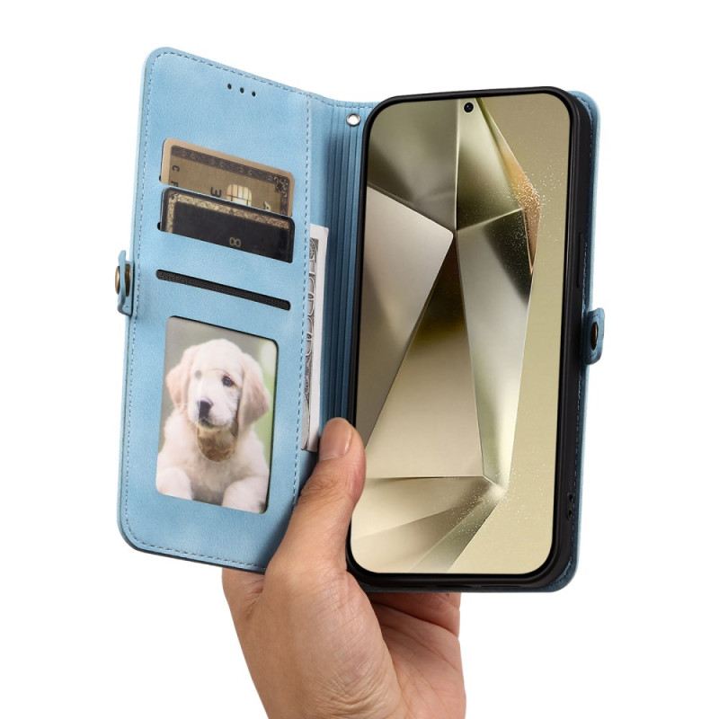 Lederhüllen Samsung Galaxy S25 Fe Handyhülle Mandala-wildleder-effekt