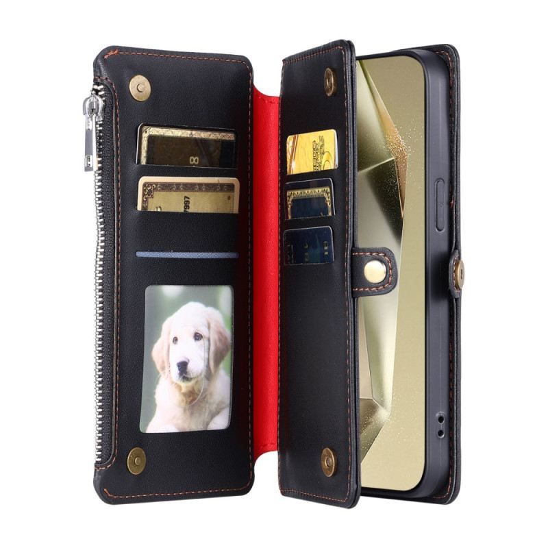 Lederhüllen Samsung Galaxy S25 Fe Handyhülle Premium-geldbörse