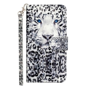Lederhüllen Samsung Galaxy S25 Fe Leopard Mit Umhängeband