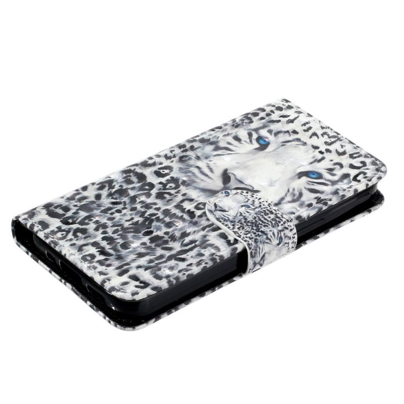 Lederhüllen Samsung Galaxy S25 Fe Leopard Mit Umhängeband