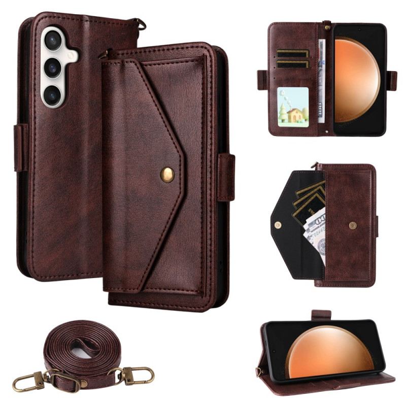 Lederhüllen Samsung Galaxy S25 Fe Multifunktionale Geldbörse