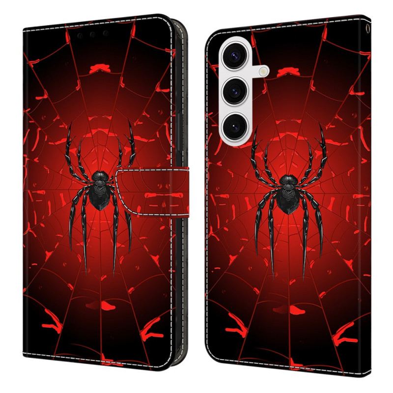 Lederhüllen Samsung Galaxy S25 Fe Schwarze Spinne