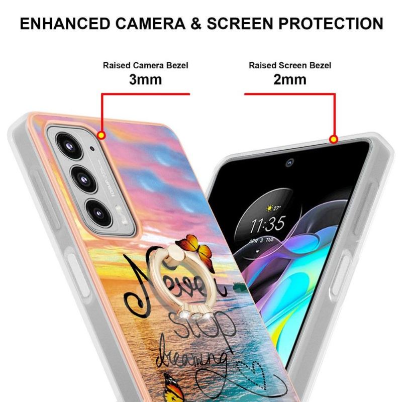 Hülle Für Motorola Edge 20 Anti-Sturz Nie Aufhören Zu Träumen Mit Ring