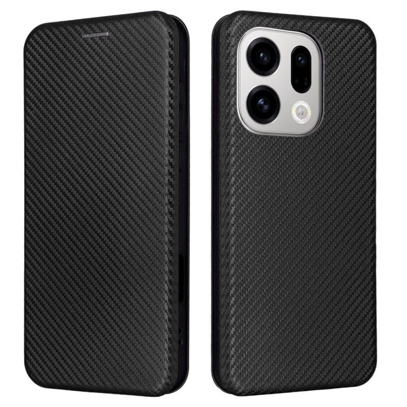 Flip Case Für Oppo Find X9 5g Carbonfaser-textur
