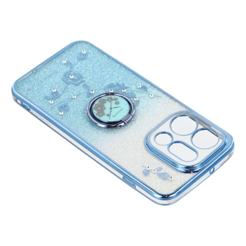 Hülle Für Oppo Find X9 5g Kadem Ringhalter Mit Blumen Und Strasssteinen