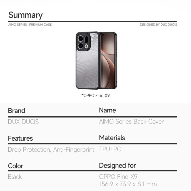 Hülle Oppo Find X9 5g Aimo Series Dux Ducis