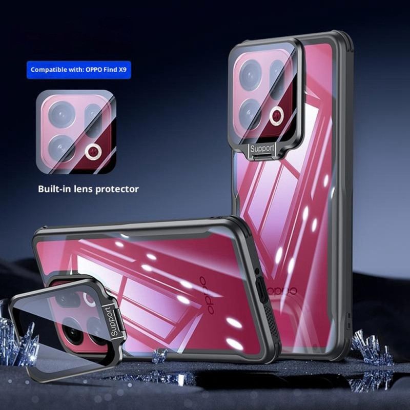 Hülle Oppo Find X9 5g Handyhülle Transparent Mit Integriertem Ständer Und Kameraschutz