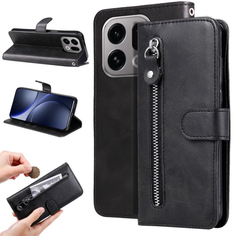 Lederhüllen Oppo Find X9 5g Reißverschlussfach