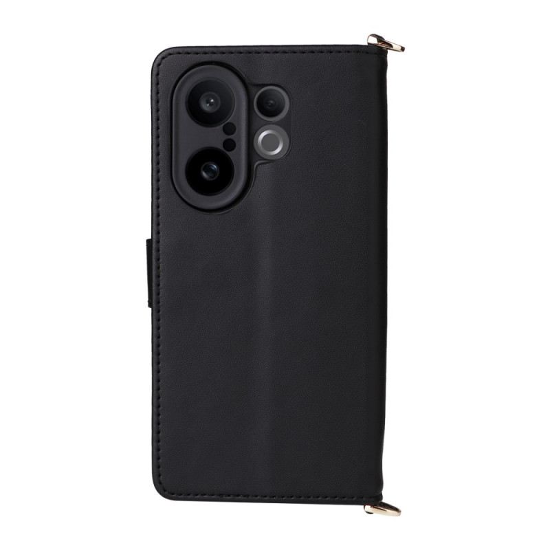 Lederhüllen Vivo X200 Fe Gesteppt Mit Trageriemen Und Schulterriemen