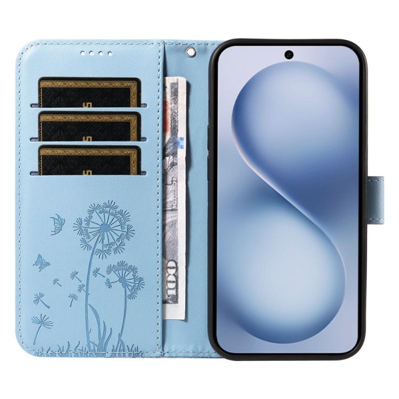 Lederhüllen Vivo X200 Fe Handyhülle Löwenzahn-armband