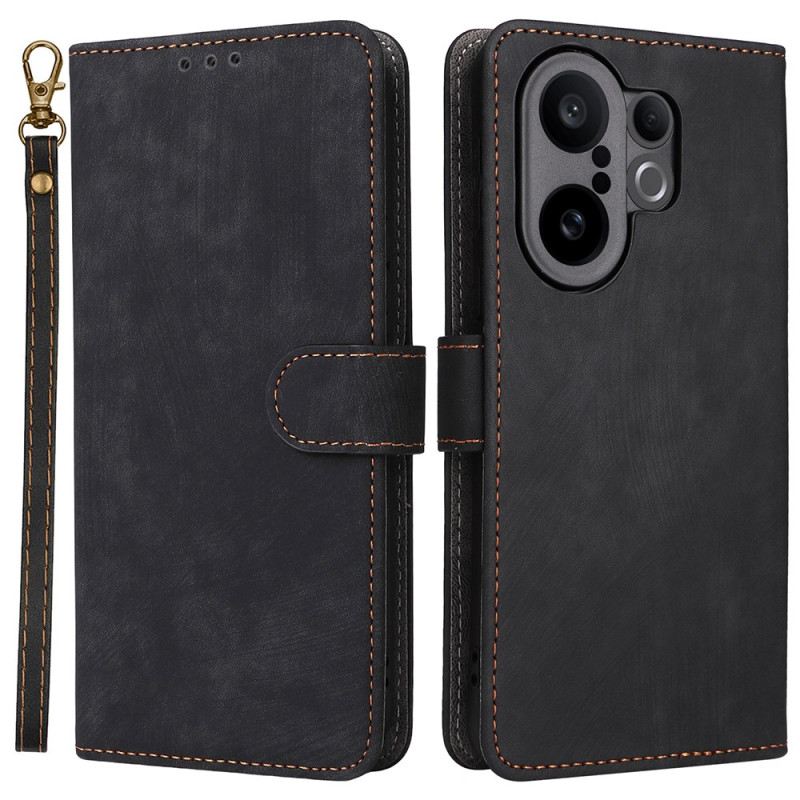 Lederhüllen Vivo X200 Fe Wildlederoptik Trageriemen