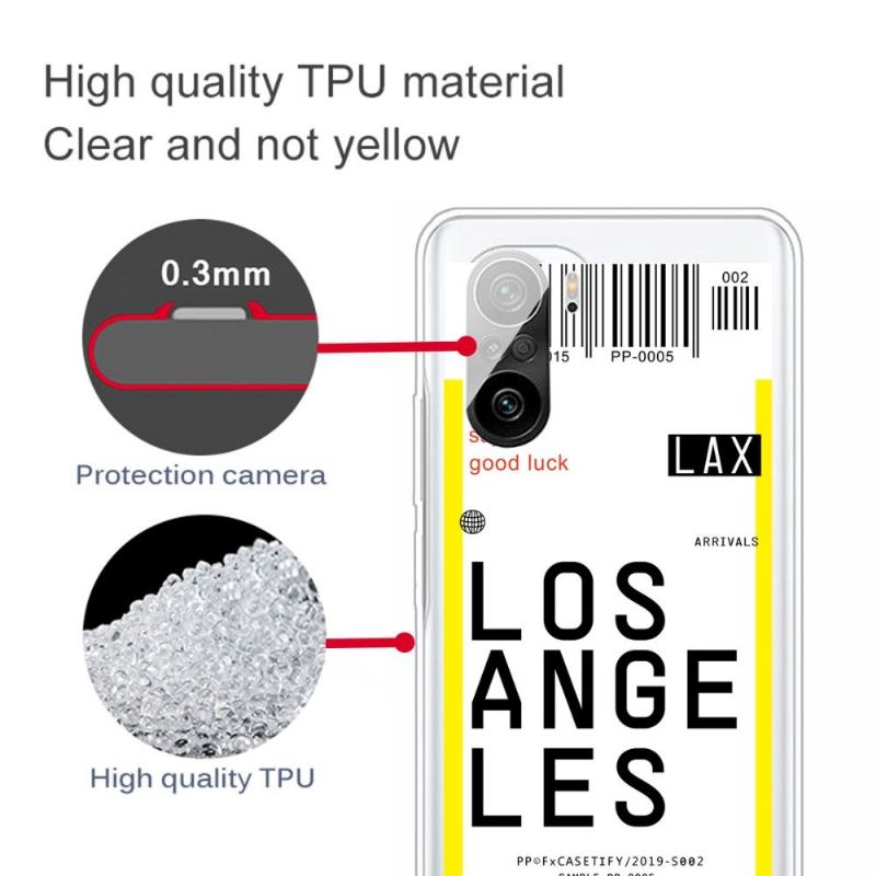 Handyhülle Für Xiaomi Mi 11i / Poco F3 Schutzhülle Bordkarte 08 Los Angeles