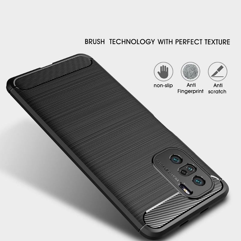 Handyhülle Für Xiaomi Mi 11i / Poco F3 Silikon Gebürsteter Effekt