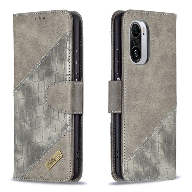 Lederhüllen Für Xiaomi Mi 11i / Poco F3 Anti-Sturz Lederoptik In Kroko-optik