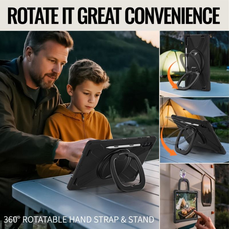 Hülle Samsung Galaxy Tab S11 Ultra Dreifacher Schutz Mit Drehbarem Griff