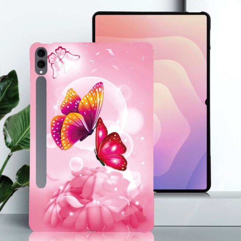 Hülle Samsung Galaxy Tab S11 Ultra Handyhülle Rosa Schmetterlinge
