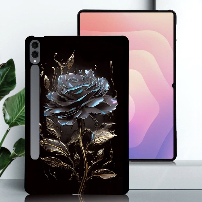 Hülle Samsung Galaxy Tab S11 Ultra Handyhülle Schwarze Rose