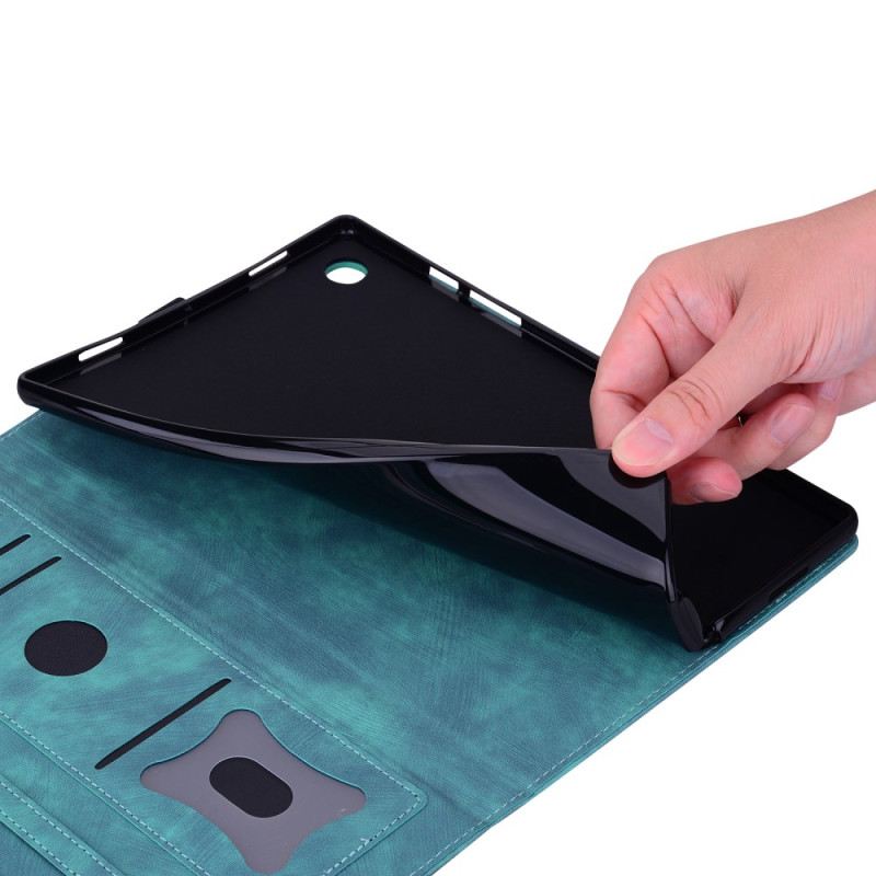 Lederhüllen Für Samsung Galaxy Tab S11 Ultra Katzenmotiv In Wildlederoptik