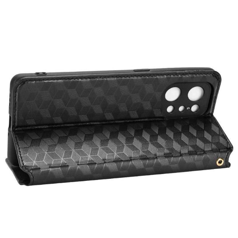 Lederhüllen Für Oppo Find X5 Flip Case Konstruktionsgeometrie
