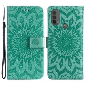 Lederhüllen Für Moto E40 / E30 / E20 Sonnenblume