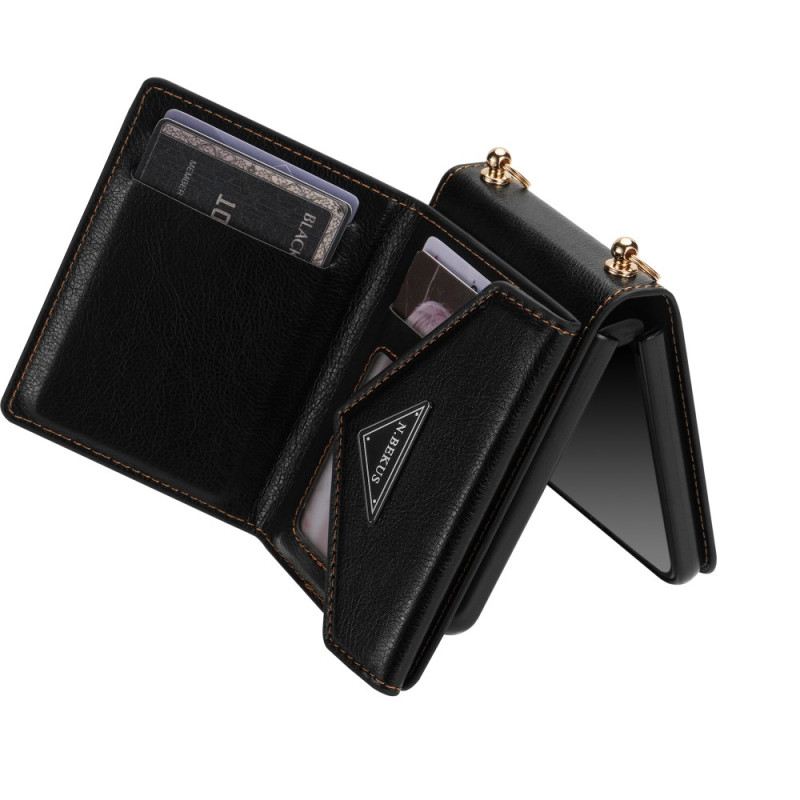 Case Für Samsung Galaxy Z Flip 7 N.bekus Schultergeldbörse