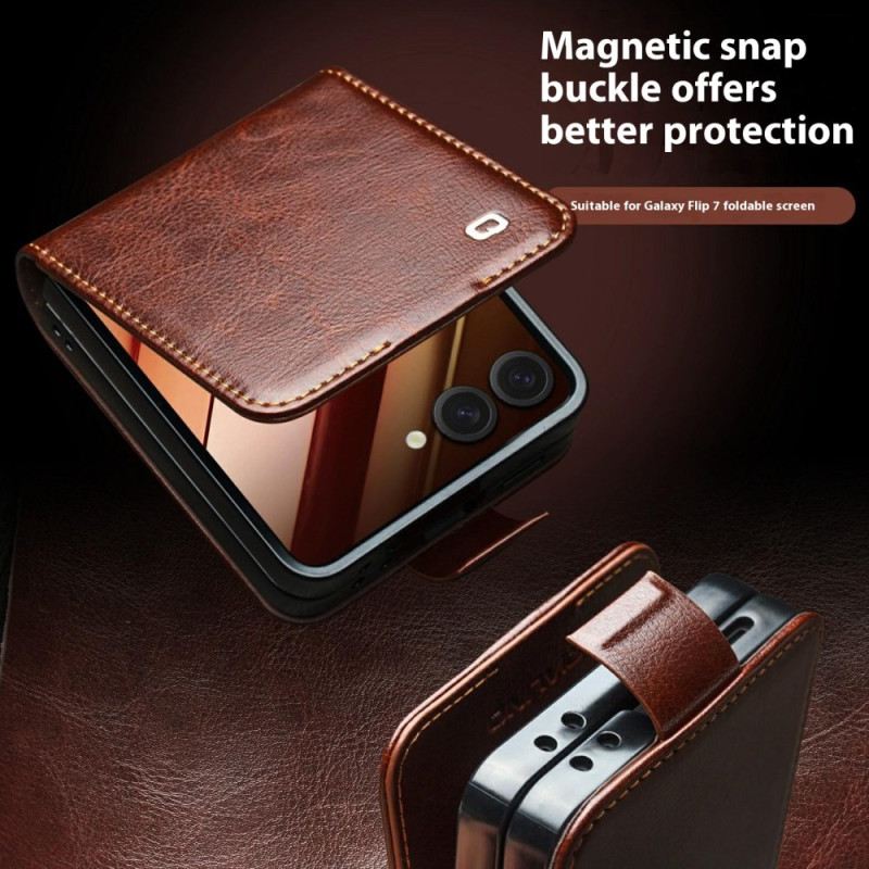 Case Für Samsung Galaxy Z Flip 7 Qialino Kartenhalter