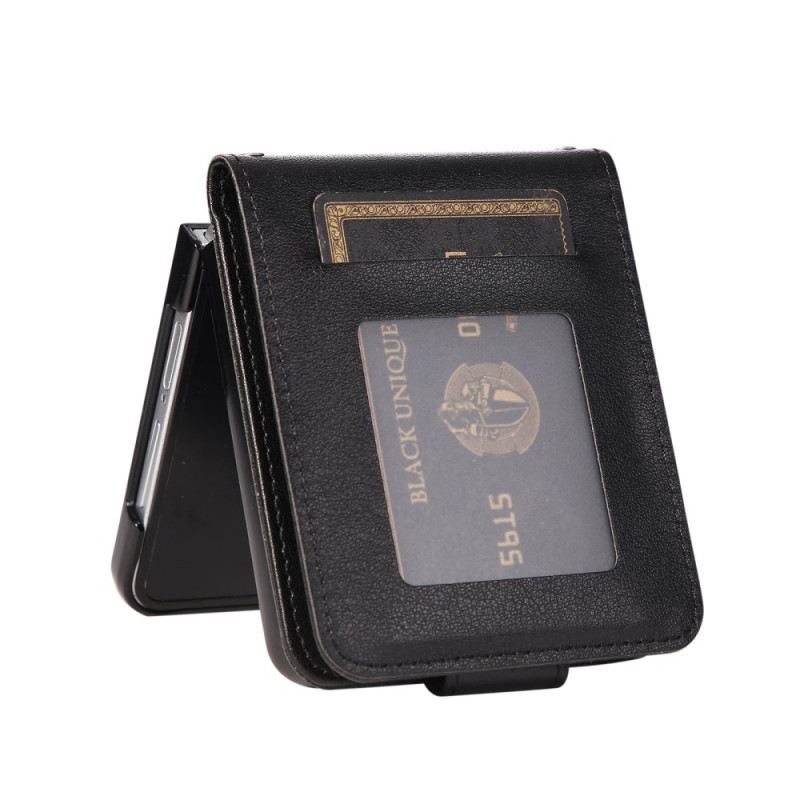 Case Samsung Galaxy Z Flip 7 Handyhülle Kartenhalter Aus Kunstleder