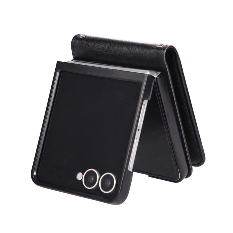 Case Samsung Galaxy Z Flip 7 Handyhülle Kartenhalter Aus Kunstleder