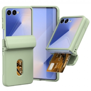 Hülle Für Samsung Galaxy Z Flip 7 Federscharnier & Kartenhalter