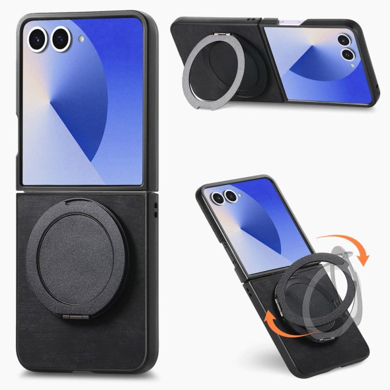 Hülle Für Samsung Galaxy Z Flip 7 Lederoptik Mit -drehständer