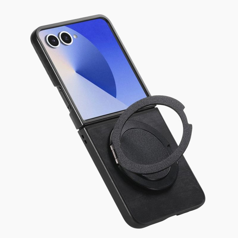 Hülle Für Samsung Galaxy Z Flip 7 Lederoptik Mit -drehständer