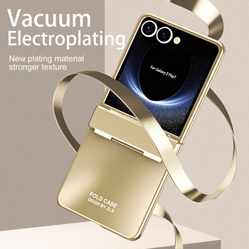 Hülle Für Samsung Galaxy Z Flip 7 Metalleffekt Mit Displayschutzfolie