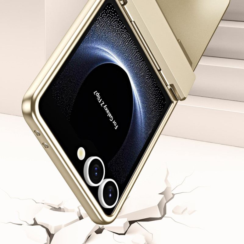 Hülle Für Samsung Galaxy Z Flip 7 Metalleffekt Mit Displayschutzfolie