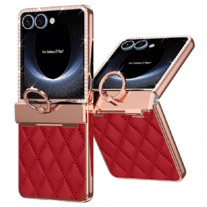 Hülle Für Samsung Galaxy Z Flip 7 Ringständer Und Strassverzierung