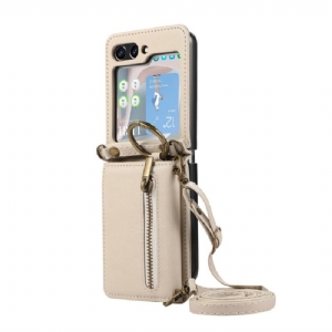 Hülle Samsung Galaxy Z Flip 7 Geldbörse Und Schultergurt