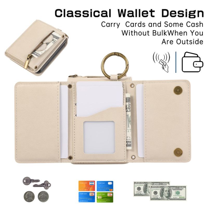 Hülle Samsung Galaxy Z Flip 7 Geldbörse Und Schultergurt