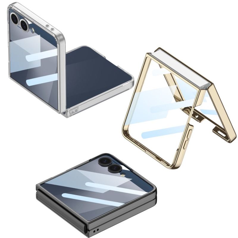 Hülle Samsung Galaxy Z Flip 7 Handyhülle Displayschutzfolie Und Kantenschutz Mit Metallic-effekt
