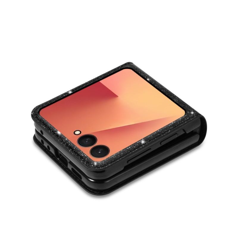 Hülle Samsung Galaxy Z Flip 7 Handyhülle Glitzer-kartenhalter