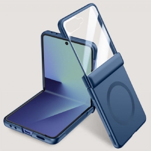 Hülle Samsung Galaxy Z Flip 7 Handyhülle Magnetisch Mit Metalleffekt