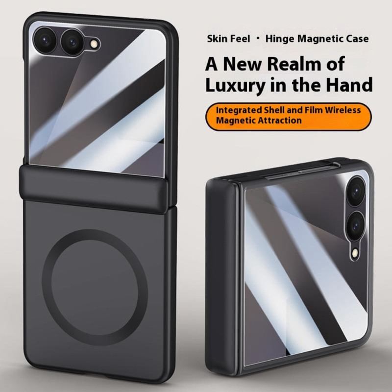 Hülle Samsung Galaxy Z Flip 7 Handyhülle Magnetisch Mit Metalleffekt