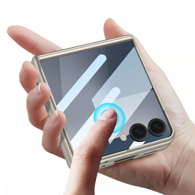 Hülle Samsung Galaxy Z Flip 7 Handyhülle Magnetischer Scharnierschutz Und Displayschutz
