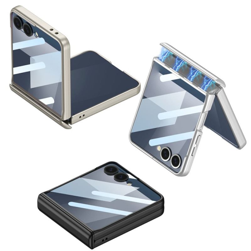 Hülle Samsung Galaxy Z Flip 7 Handyhülle Magnetischer Scharnierschutz Und Displayschutz