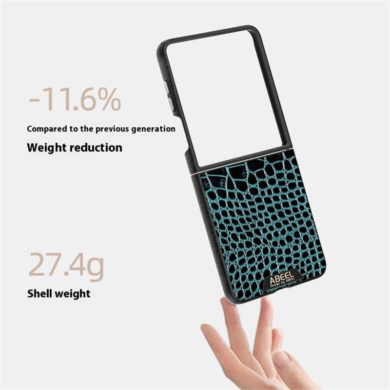 Hülle Samsung Galaxy Z Flip 7 Handyhülle Magsafe-kompatible Krokodilstruktur (abeel)