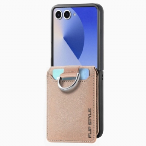 Hülle Samsung Galaxy Z Flip 7 Handyhülle Premium-kartenetui Und Halter