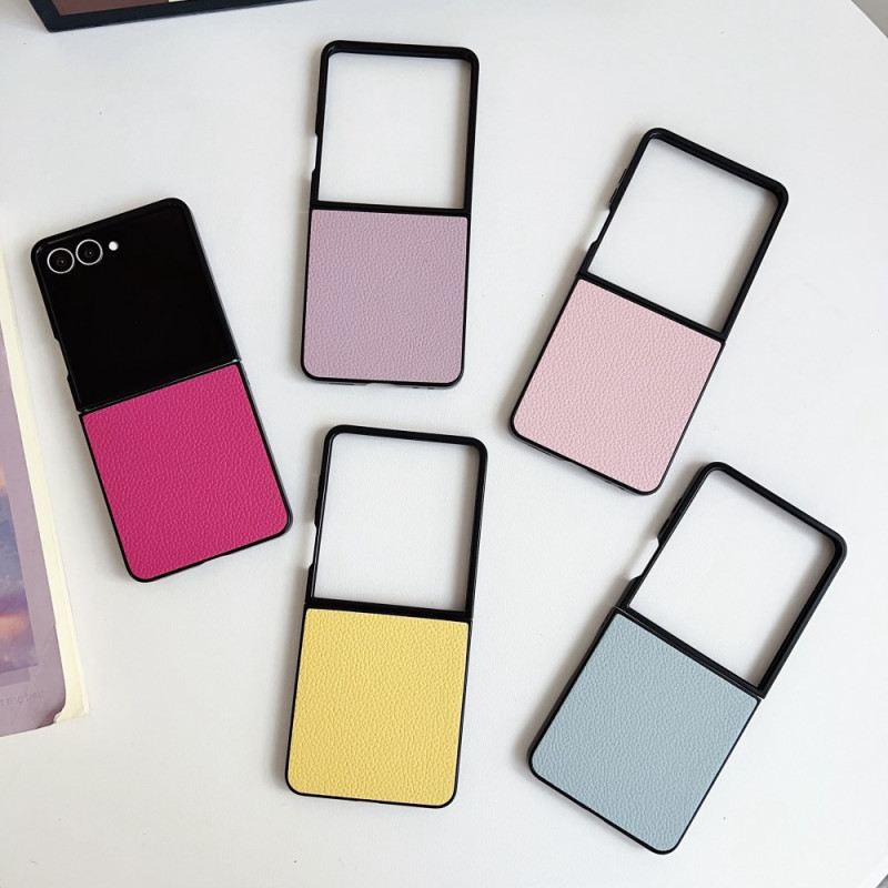 Hülle Samsung Galaxy Z Flip 7 Handyhülle Strukturierte Lederoptik