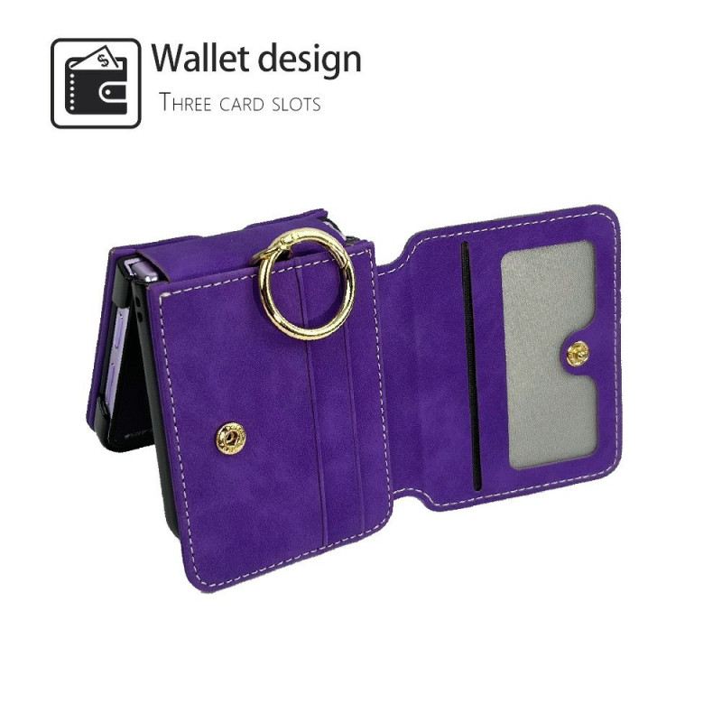Hülle Samsung Galaxy Z Flip 7 Kartenhalter Und Abnehmbare Kette