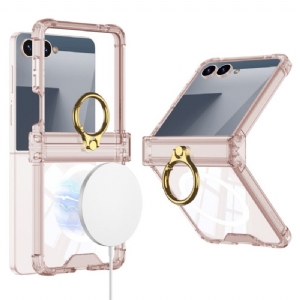 Hülle Samsung Galaxy Z Flip 7 Magnet-charm Mit Ringhalter